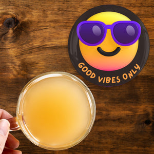 Good Vibes Only 3.5 Inch Round Coasters