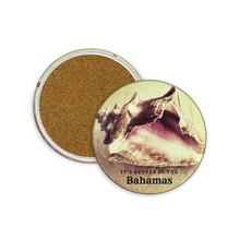 Load image into Gallery viewer, It&#39;s Better In The Bahamas Conch Shell 3.5 Inch Round Coasters

