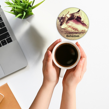 Load image into Gallery viewer, It&#39;s Better In The Bahamas Conch Shell 3.5 Inch Round Coasters
