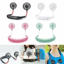 Load image into Gallery viewer, Portable Hanging Neck Sport Fan Lazy Neckband USB Rechargeable Personal Mini Fan
