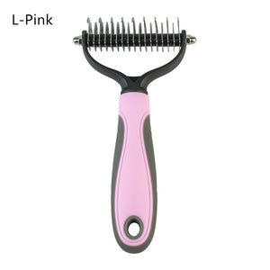 Rapid Knot Grooming Tool Dematting and Deshedding Safe Double-sided Pet Brush Comb for Dog Cat Animal 