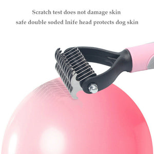 Rapid Knot Grooming Tool Dematting and Deshedding Safe Double-sided Pet Brush Comb for Dog Cat Animal 