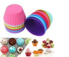 Load image into Gallery viewer, 12 Pcs Silicone Cake Muffin Chocolate Cupcake Liner Baking Cup Cookie Mold
