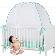 Load image into Gallery viewer, Baby Crib Tent Safety Net Pop up Canopy Cover Home US SALE
