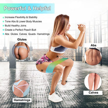 Load image into Gallery viewer, Fabric Resistance Bands Loop Gym Exercise Yoga Workout Butt Lift Booty Band Set
