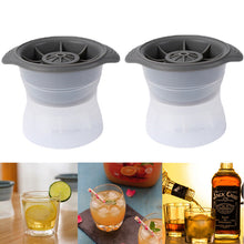 Load image into Gallery viewer, Ice Ball Maker Mold 2.5In -4X- Silicone Lid Large round Sphere Cube for Whiskey
