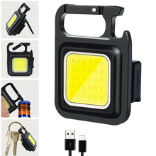 Load image into Gallery viewer, Mini USB Rechargeable LED Flashlight COB Work Lamp Torch Portable Keychain Light
