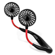 Load image into Gallery viewer, Portable Hanging Neck Sport Fan Lazy Neckband USB Rechargeable Personal Mini Fan
