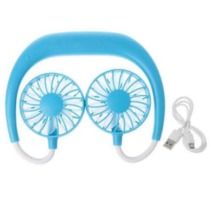 Portable Hanging Neck Sport Fan Lazy Neckband USB Rechargeable Personal Mini Fan