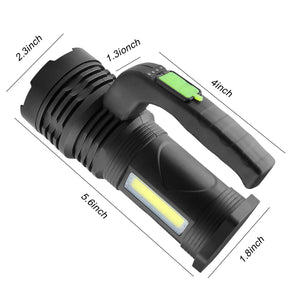 Rechargeable Handheld Flashlight Super Bright LED Spotlight Portable Searchlight