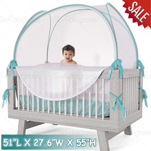 Load image into Gallery viewer, Baby Crib Tent Safety Net Pop up Canopy Cover Home US SALE
