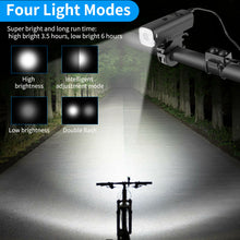 Load image into Gallery viewer, USB Rechargeable LED Bicycle Headlight Cycling Bike Head Light Front Lamp + Horn
