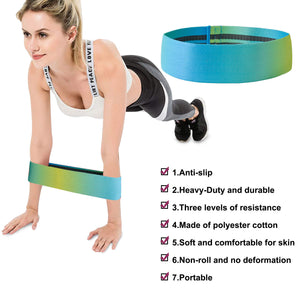 Fabric Resistance Bands Loop Gym Exercise Yoga Workout Butt Lift Booty Band Set