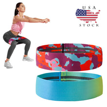 Load image into Gallery viewer, Fabric Resistance Bands Loop Gym Exercise Yoga Workout Butt Lift Booty Band Set
