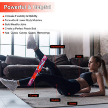 Load image into Gallery viewer, Fabric Resistance Bands Loop Gym Exercise Yoga Workout Butt Lift Booty Band Set
