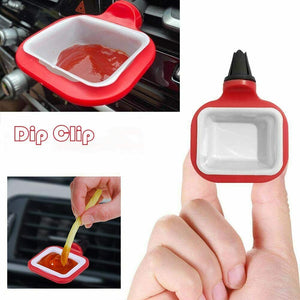 Dip Clip/ Sauce Cup Holder for Vehicle (2Pkg, Red)