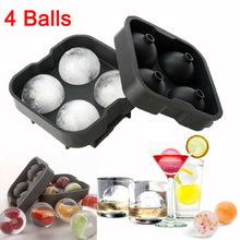 Load image into Gallery viewer, Ice Ball Maker Mold 2.5In -4X- Silicone Lid Large round Sphere Cube for Whiskey
