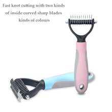 Load image into Gallery viewer, Rapid Knot Grooming Tool Dematting and Deshedding Safe Double-sided Pet Brush Comb for Dog Cat Animal 
