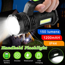 Load image into Gallery viewer, Rechargeable Handheld Flashlight Super Bright LED Spotlight Portable Searchlight
