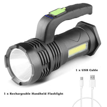 Load image into Gallery viewer, Rechargeable Handheld Flashlight Super Bright LED Spotlight Portable Searchlight
