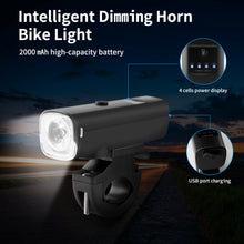 Load image into Gallery viewer, USB Rechargeable LED Bicycle Headlight Cycling Bike Head Light Front Lamp + Horn
