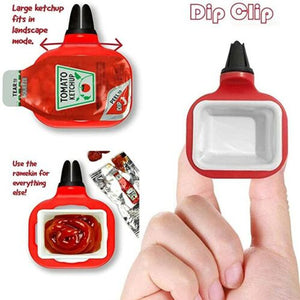 Dip Clip/ Sauce Cup Holder for Vehicle (2Pkg, Red)