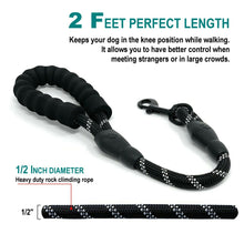 Load image into Gallery viewer, Petnsport 2 FT Short Training Dog Leash W/Soft Padded Handle, Heavy Duty Clip
