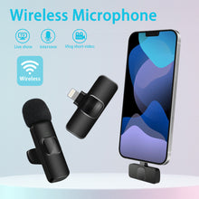 Load image into Gallery viewer, Wireless Lavalier Microphone Audio Video Recording Mini Mic for Android/Iphone
