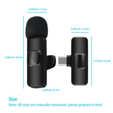 Load image into Gallery viewer, Wireless Lavalier Microphone Audio Video Recording Mini Mic for Android/Iphone
