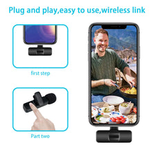 Load image into Gallery viewer, Wireless Lavalier Microphone Audio Video Recording Mini Mic for Android/Iphone
