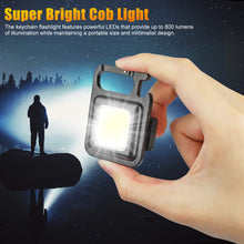 Load image into Gallery viewer, Mini USB Rechargeable LED Flashlight COB Work Lamp Torch Portable Keychain Light
