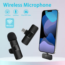 Load image into Gallery viewer, Wireless Lavalier Microphone Audio Video Recording Mini Mic for Android/Iphone
